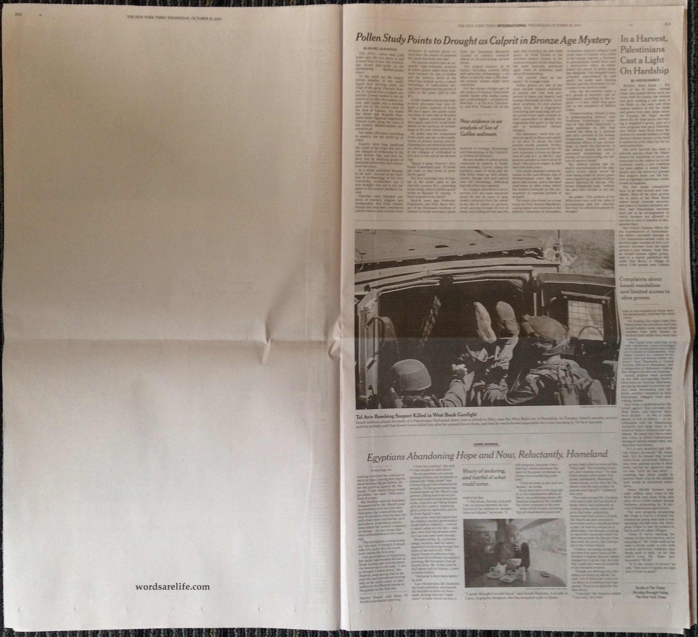 New York Times en blanco para the book thief