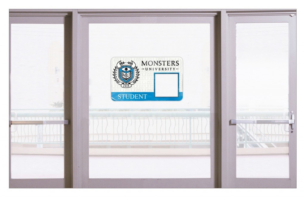Monster University_Window Cling Id Card